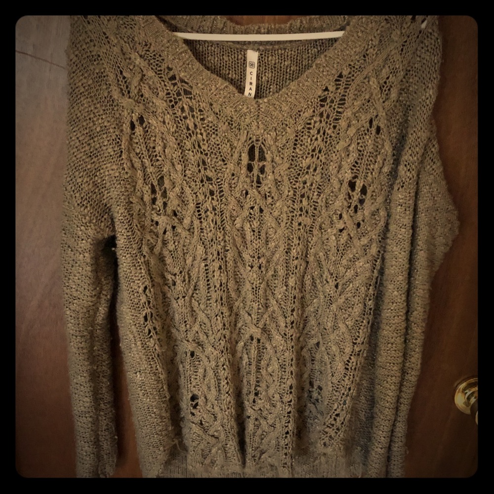 Vintage loose knit deconstructed sweater